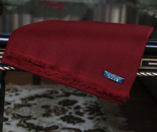 Maroon Diamond Pattern Cashmere Shawl