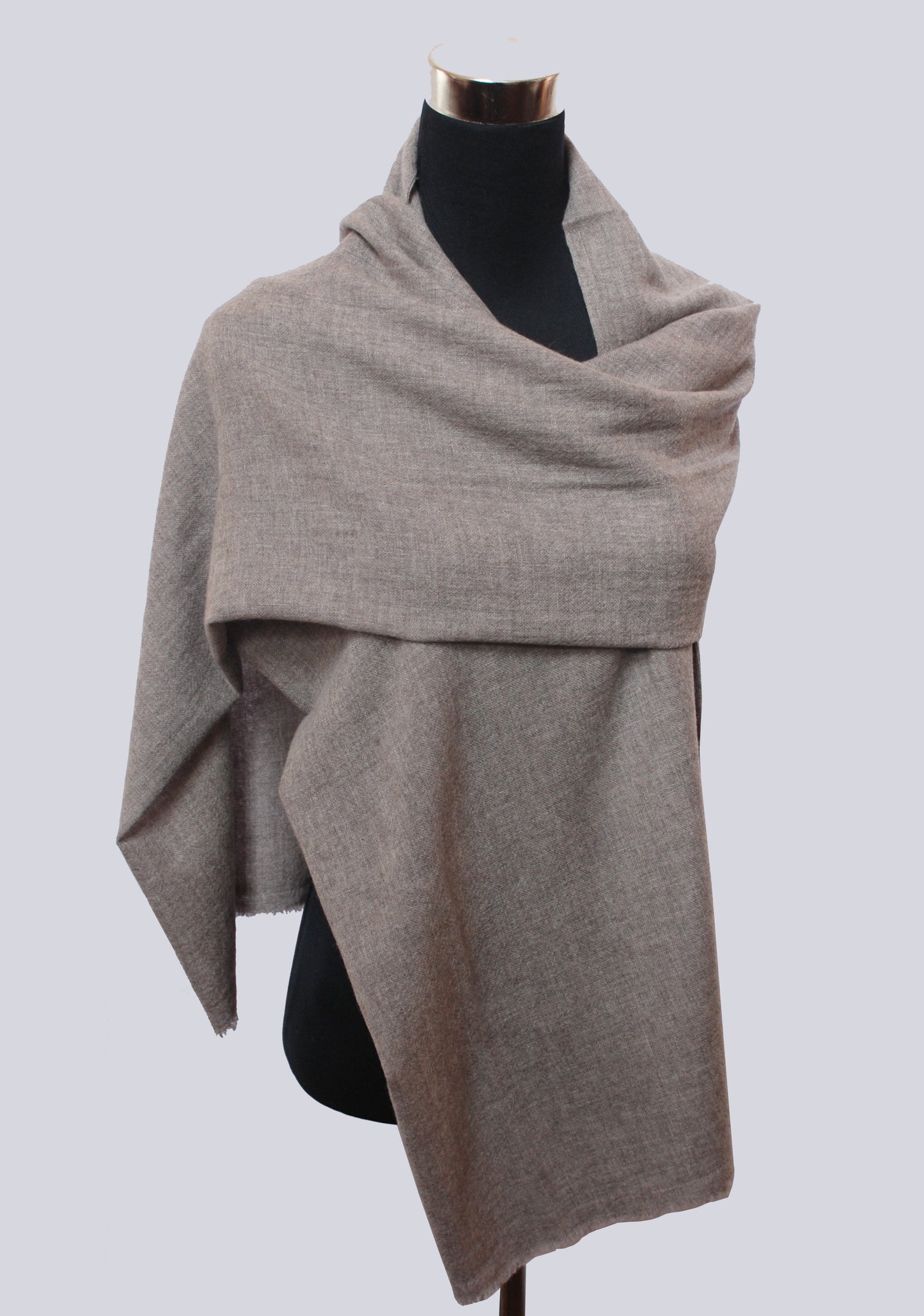 naural gray cashmere stole