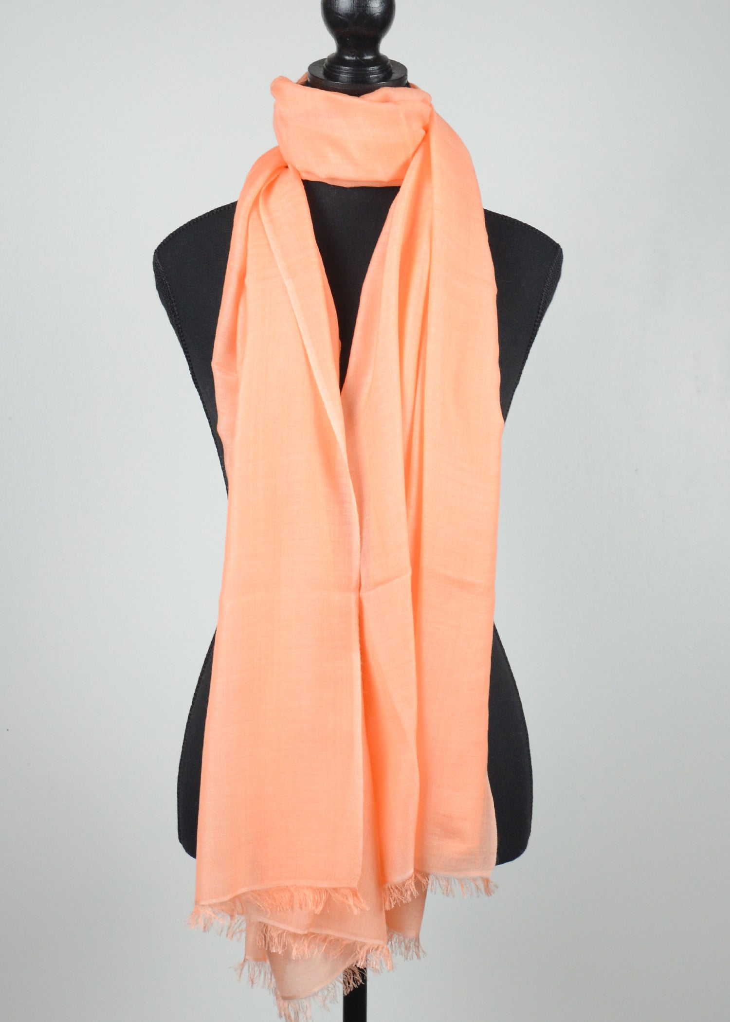 Peach color cashmere shawl