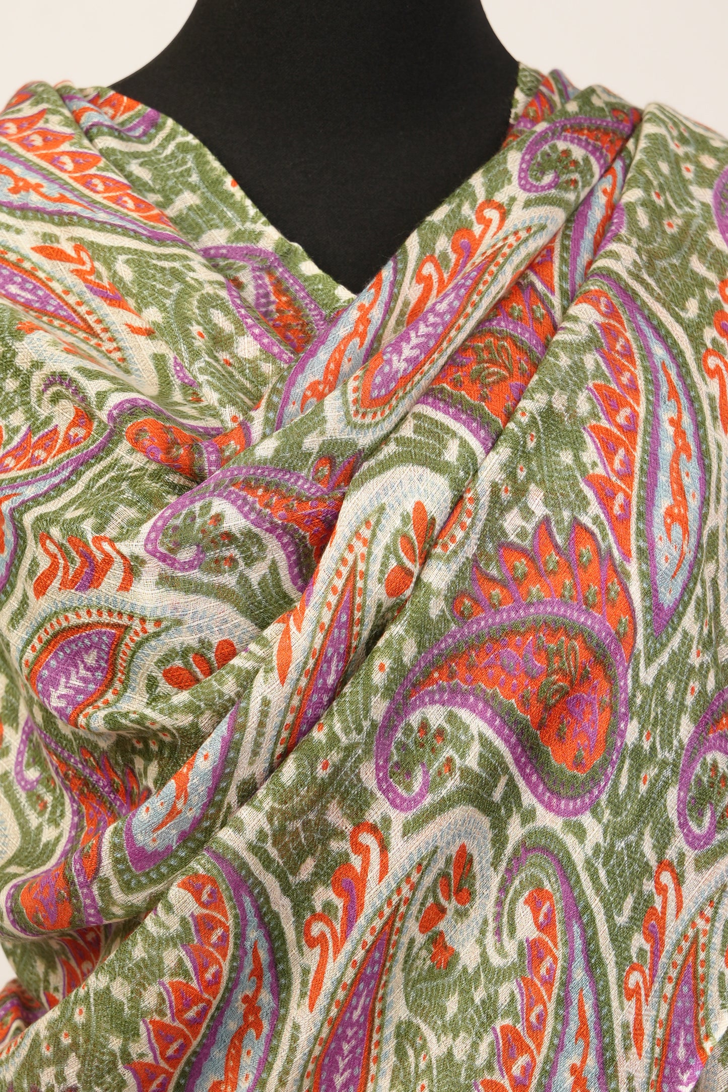 Printed Pashmina Scarf with Paisley Pattern