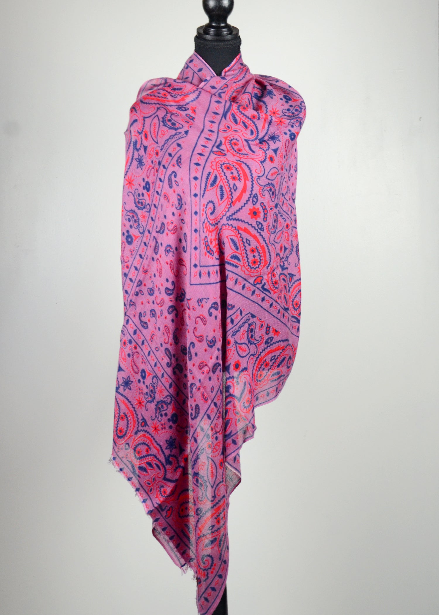 purple cashmere  shawl 