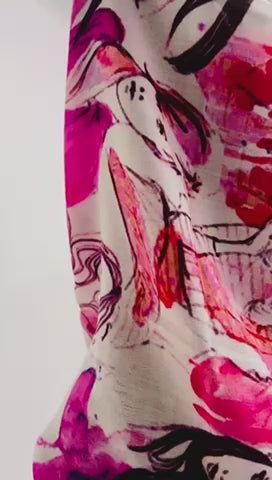 Face print cashmere pashmina shawl