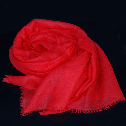 Feather light Red Pashmina cashmere Shawl