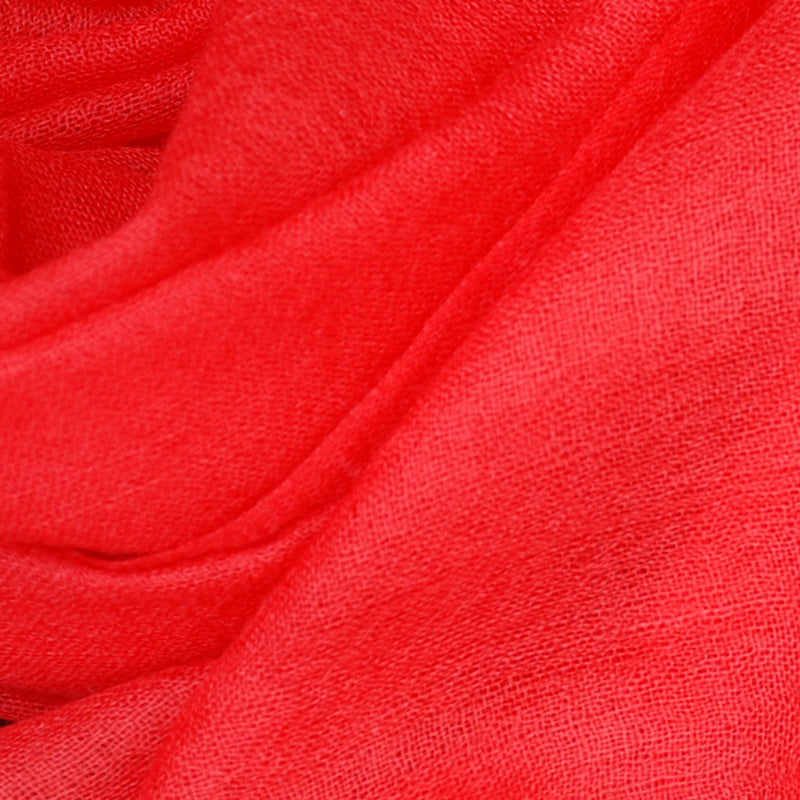 Feather light Red Pashmina cashmere Shawl