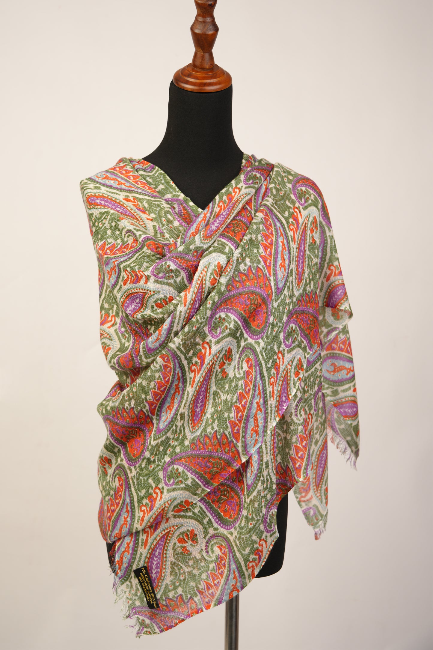 Printed Pashmina Scarf with Paisley Pattern