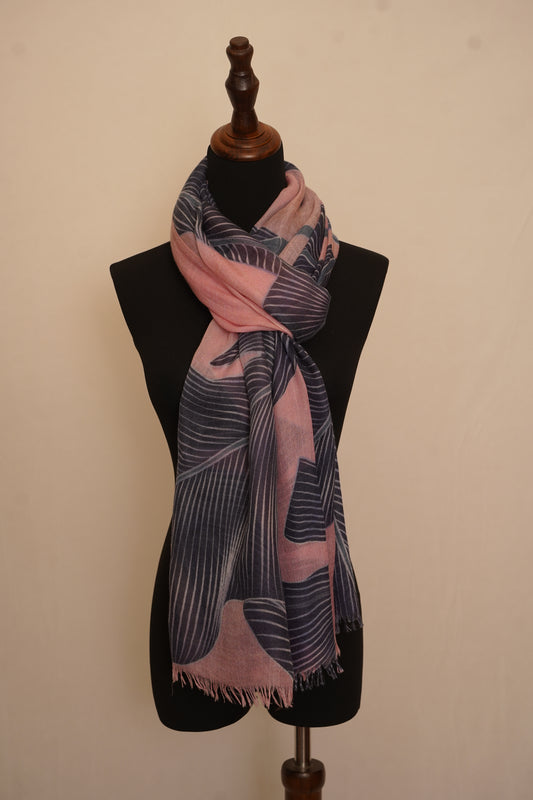 Premium Cashmere Leaf Design Shawl – Ultra-Soft Lightweight Wrap